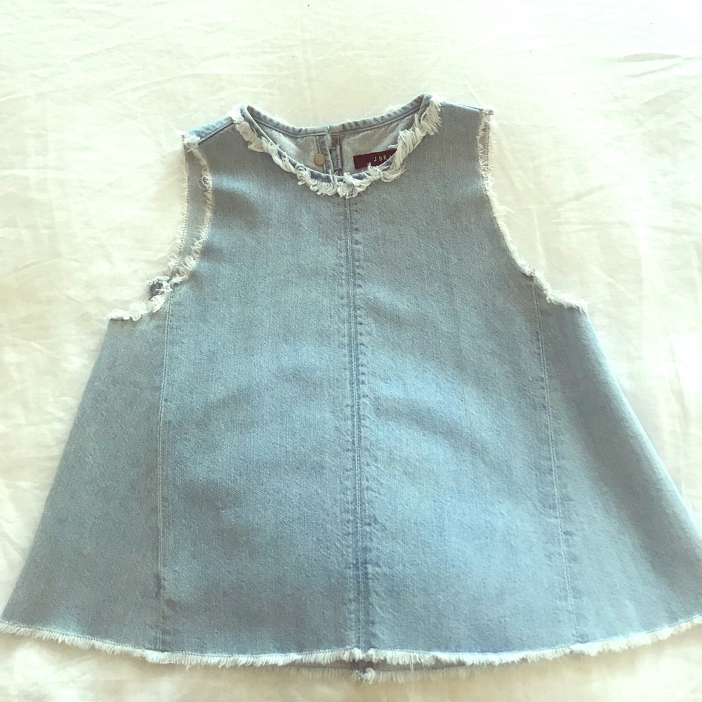 Sleeveless Distressed Denim J Brand Top